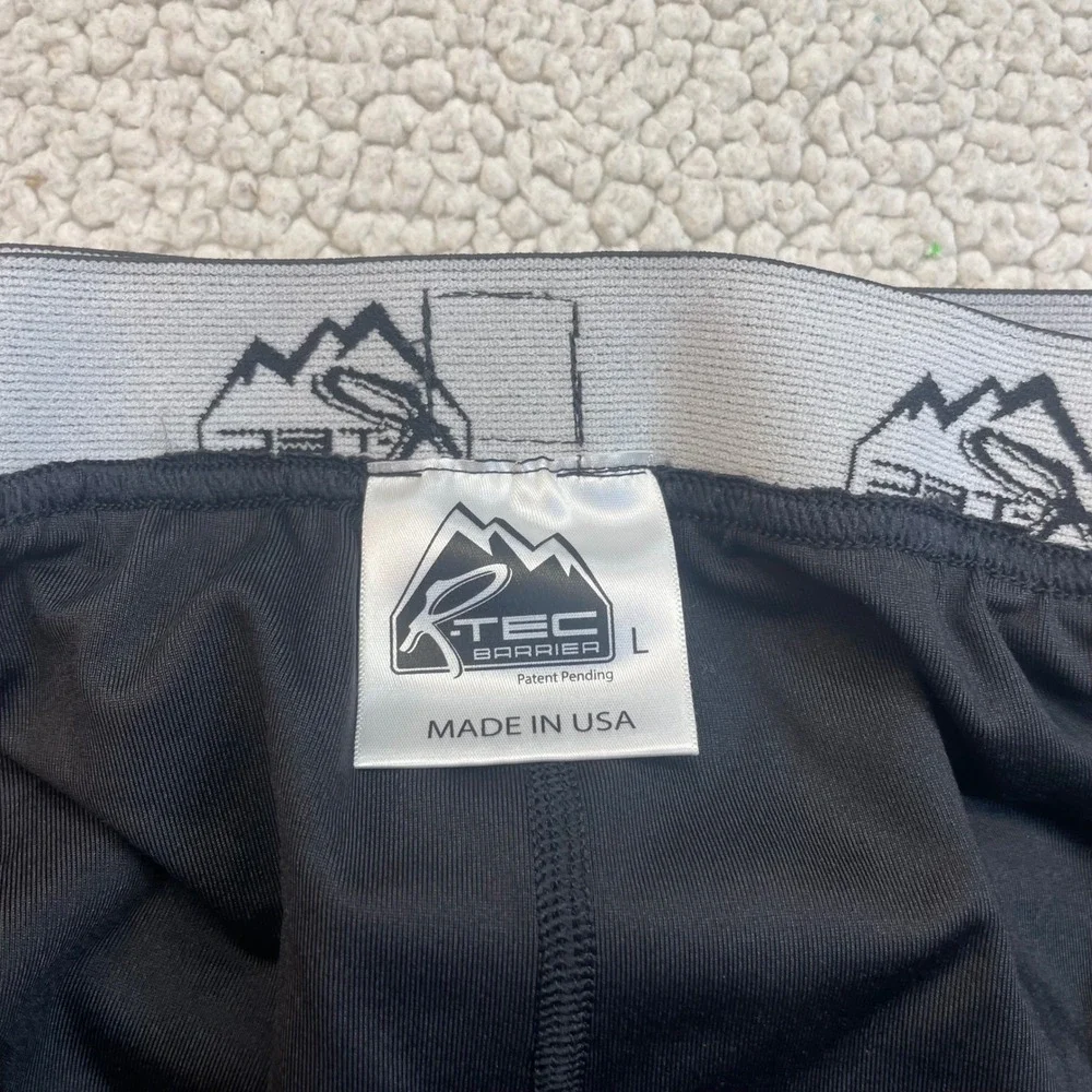 R-Tec Barrier Leggings Mens L Black Compression Base Layer Pants Made in USA
